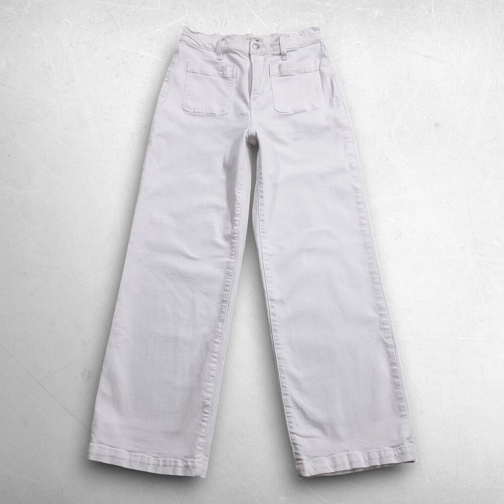 Madewell The Perfect Vintage Wide Leg Jeans Women 28 White High Rise Minimalist